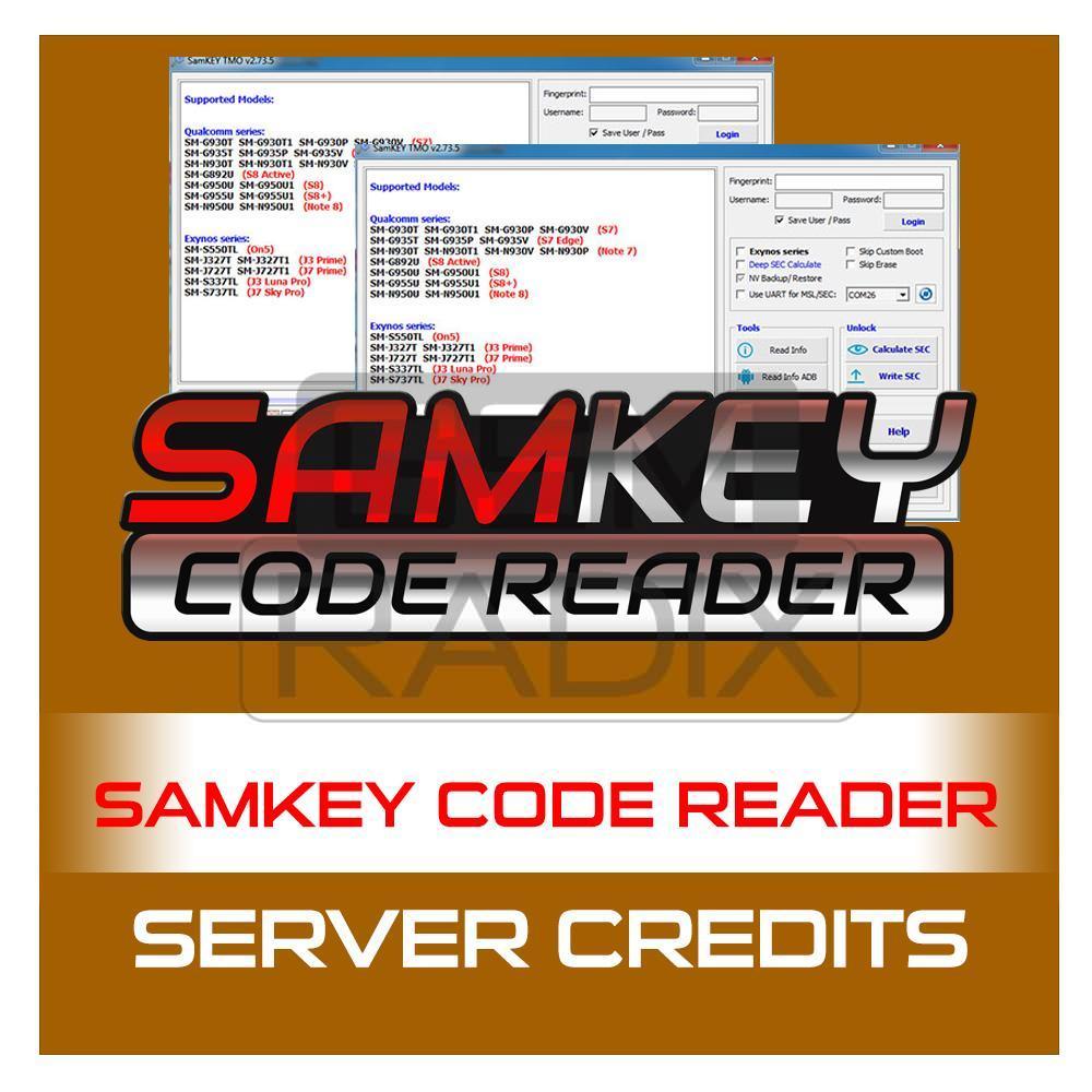 SamKey Code Reader Server Credits Pack of 6